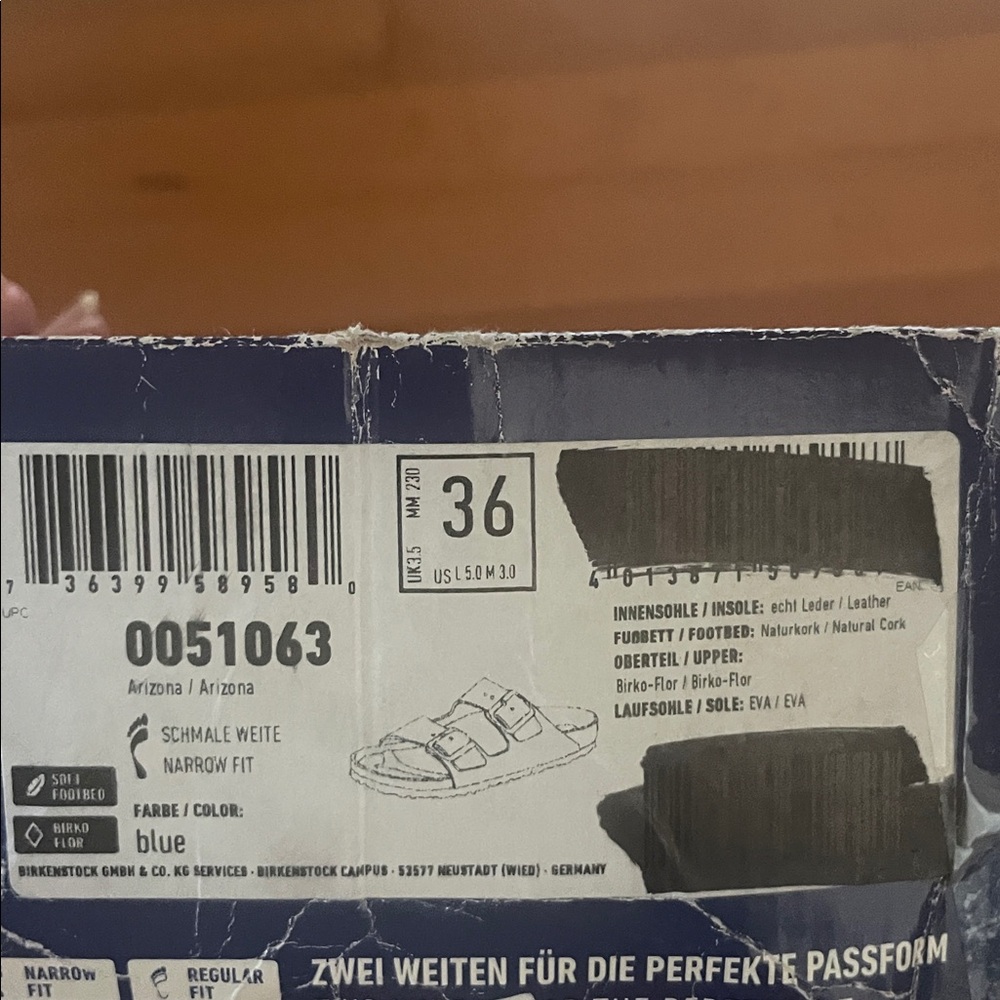 Birkenstock Navy Blue Sandals - Picture 4 of 6